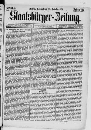 Staatsbürger-Zeitung vom 21.10.1871