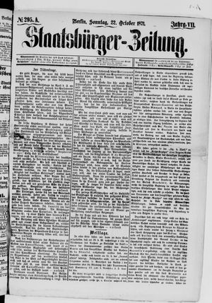 Staatsbürger-Zeitung vom 22.10.1871