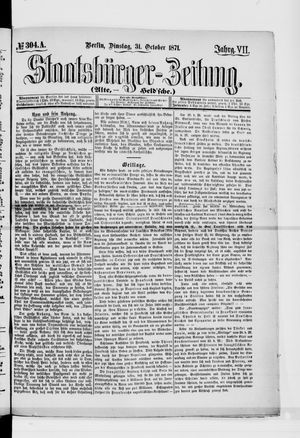 Staatsbürger-Zeitung vom 31.10.1871