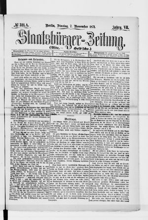 Staatsbürger-Zeitung vom 07.11.1871