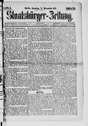 Staatsbürger-Zeitung vom 12.11.1871