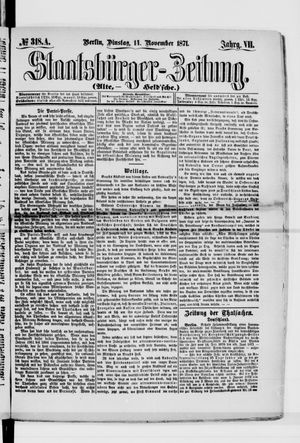 Staatsbürger-Zeitung on Nov 14, 1871