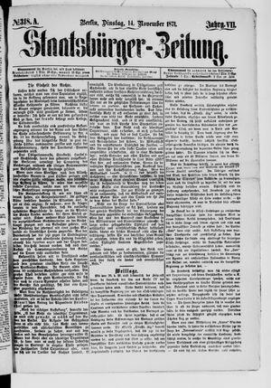 Staatsbürger-Zeitung on Nov 14, 1871
