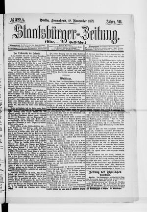 Staatsbürger-Zeitung vom 18.11.1871