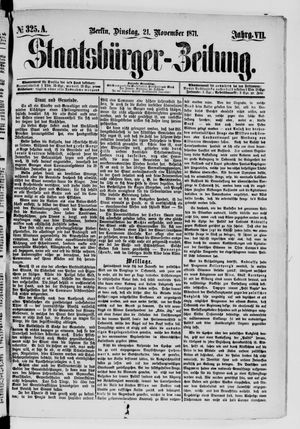 Staatsbürger-Zeitung vom 21.11.1871
