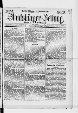 Staatsbürger-Zeitung on Nov 22, 1871