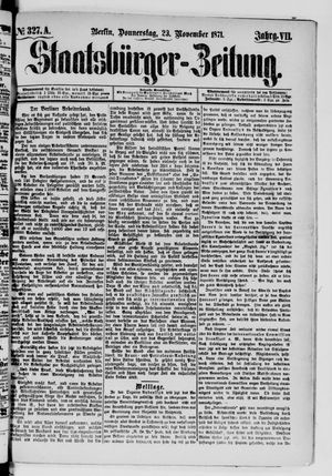 Staatsbürger-Zeitung vom 23.11.1871