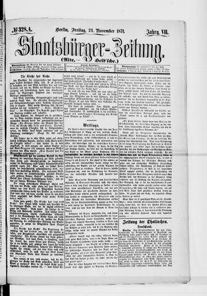 Staatsbürger-Zeitung vom 24.11.1871