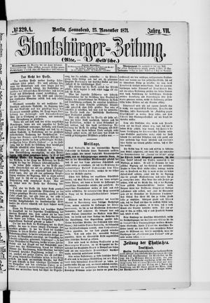 Staatsbürger-Zeitung vom 25.11.1871
