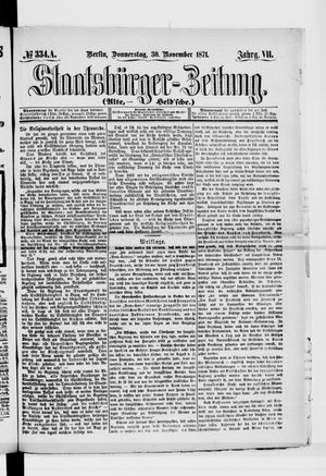 Staatsbürger-Zeitung vom 30.11.1871