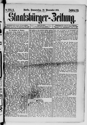 Staatsbürger-Zeitung vom 30.11.1871