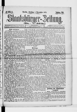 Staatsbürger-Zeitung vom 01.12.1871