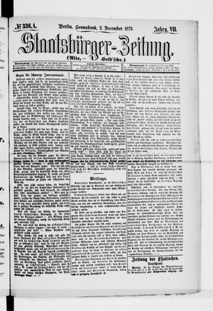 Staatsbürger-Zeitung vom 02.12.1871