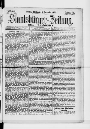 Staatsbürger-Zeitung vom 06.12.1871
