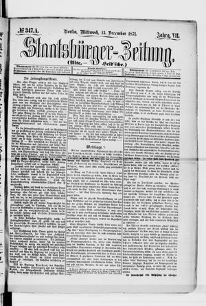 Staatsbürger-Zeitung vom 13.12.1871