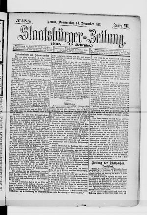Staatsbürger-Zeitung vom 14.12.1871