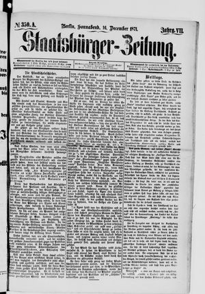Staatsbürger-Zeitung vom 16.12.1871
