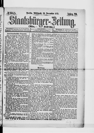 Staatsbürger-Zeitung vom 20.12.1871
