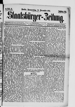 Staatsbürger-Zeitung vom 21.12.1871