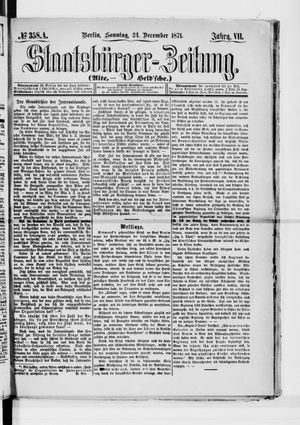 Staatsbürger-Zeitung vom 24.12.1871