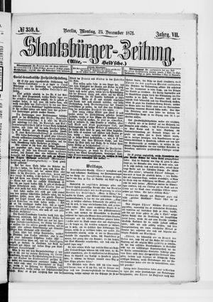Staatsbürger-Zeitung vom 25.12.1871