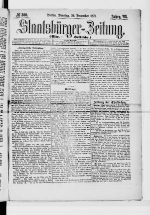 Staatsbürger-Zeitung on Dec 26, 1871