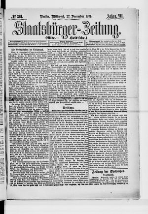 Staatsbürger-Zeitung vom 27.12.1871