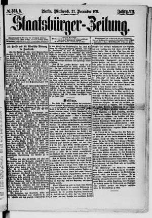 Staatsbürger-Zeitung vom 27.12.1871