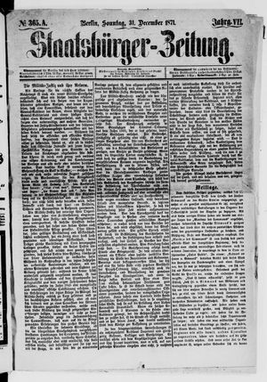 Staatsbürger-Zeitung vom 31.12.1871