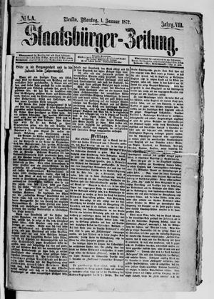 Staatsbürger-Zeitung vom 01.01.1872