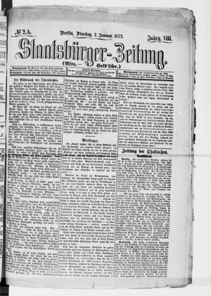 Staatsbürger-Zeitung vom 02.01.1872