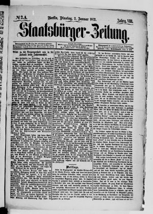 Staatsbürger-Zeitung vom 02.01.1872