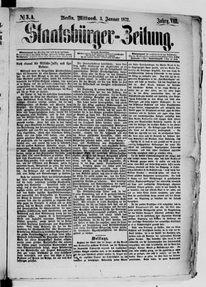 Staatsbürger-Zeitung on Jan 3, 1872