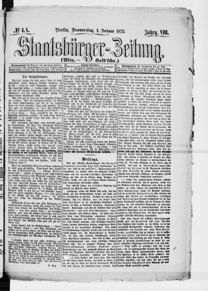 Staatsbürger-Zeitung vom 04.01.1872