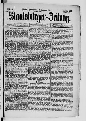 Staatsbürger-Zeitung on Jan 6, 1872