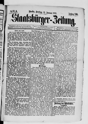 Staatsbürger-Zeitung vom 12.01.1872