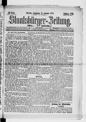 Staatsbürger-Zeitung on Jan 14, 1872