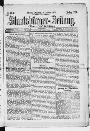 Staatsbürger-Zeitung on Jan 16, 1872