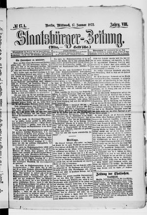 Staatsbürger-Zeitung on Jan 17, 1872
