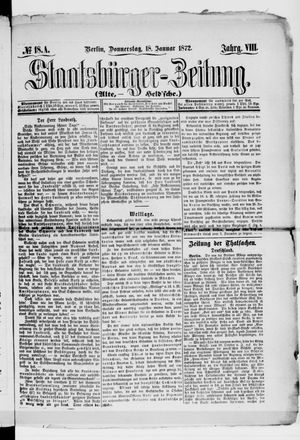 Staatsbürger-Zeitung on Jan 18, 1872