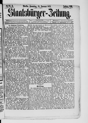 Staatsbürger-Zeitung vom 21.01.1872