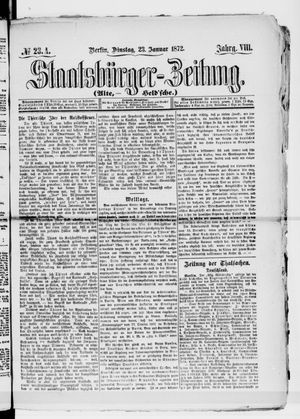 Staatsbürger-Zeitung on Jan 23, 1872