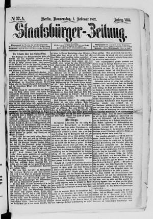 Staatsbürger-Zeitung on Feb 1, 1872