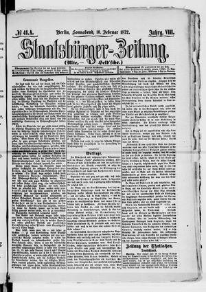 Staatsbürger-Zeitung vom 10.02.1872