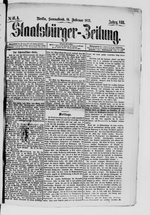 Staatsbürger-Zeitung vom 10.02.1872