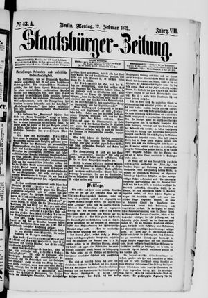 Staatsbürger-Zeitung vom 12.02.1872