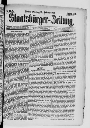 Staatsbürger-Zeitung on Feb 13, 1872