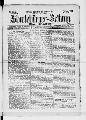 Staatsbürger-Zeitung on Feb 14, 1872