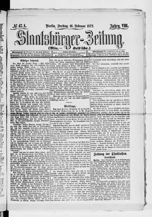 Staatsbürger-Zeitung vom 16.02.1872