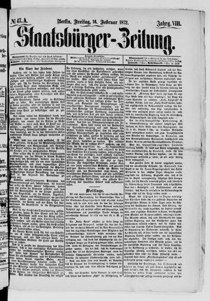 Staatsbürger-Zeitung vom 16.02.1872